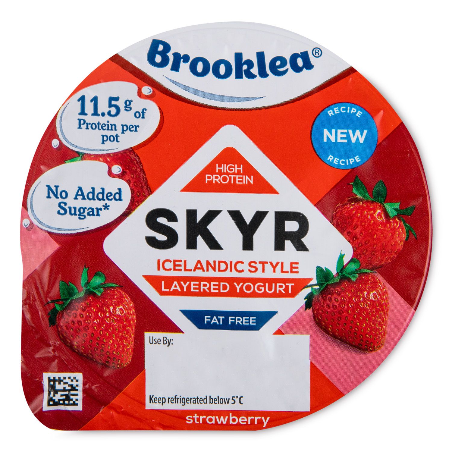 Skyr High Protein Fat Free Strawberry Yogurt 150g Brooklea